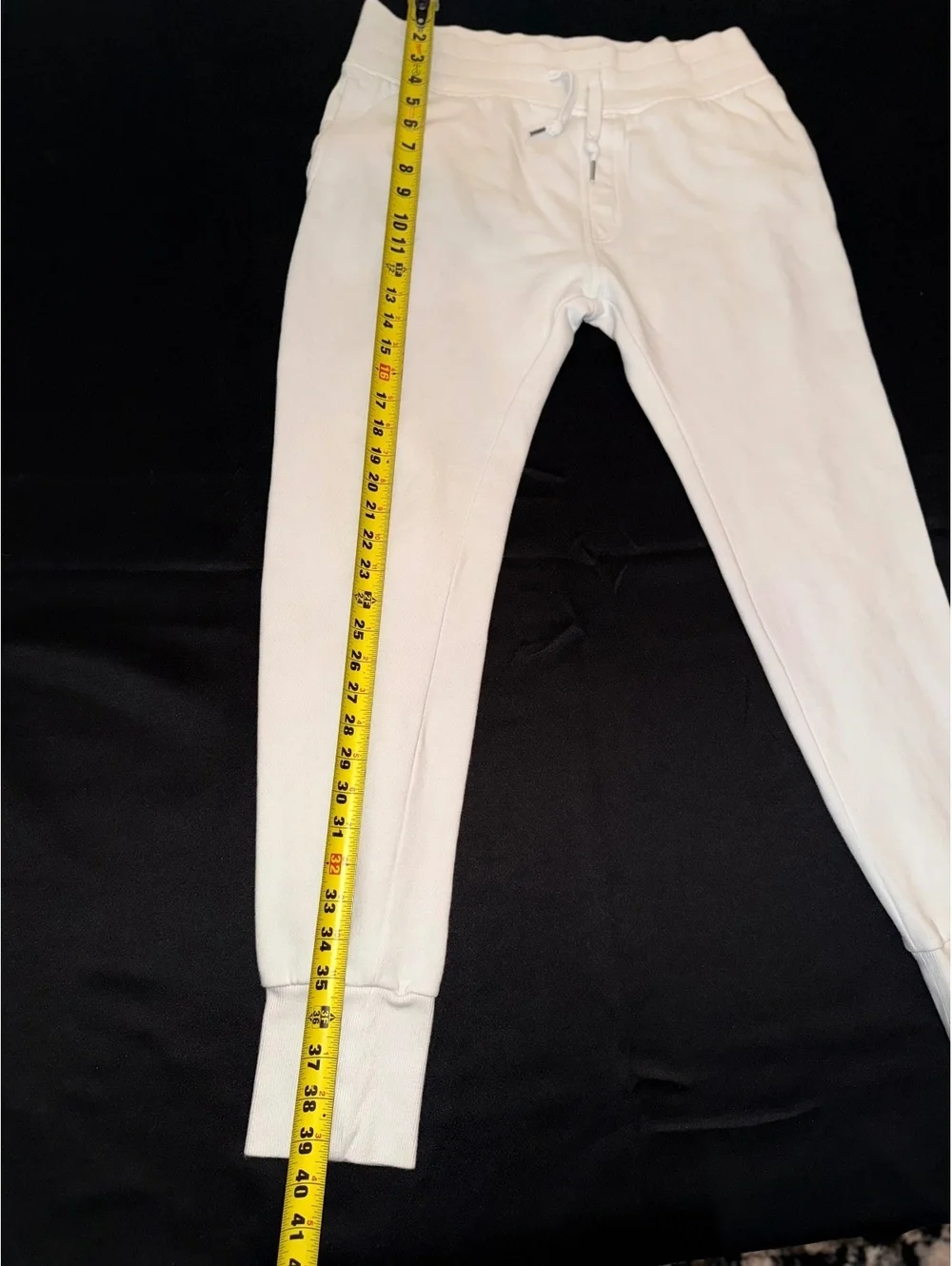 H&M Divided White Drawstring Jogger Sweatpants